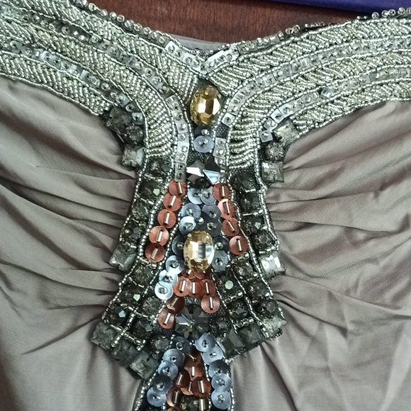 Woman's Sky Brand Sleeveless Dress Jewel Adorned NWT - Picture 2 of 4